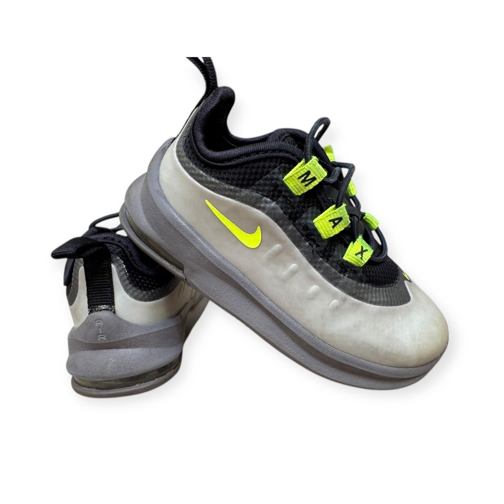 Nike Air Max Toddler Shoes 6C Black Neon Yellow Athletic Sneakers AH5224-012
